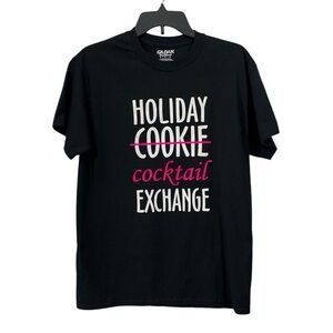 Holiday party cookie cocktail exchange graphic tshirt size medium